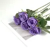 Flores Artificiais de Rosa, Flores Falsas para Decoração de Casamento, Decoração de Casa em Tecido de Seda, Atacado de Buquês de Flores Artificiais para o Dia dos Namorados