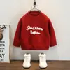 0135 Suéter Infantil Camiseta Base para Niños Otoño/Invierno Nuevo Elegante Ropa de Punto para Niños Top de Invierno para Niños