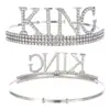 Conjunto de 2 Piezas Corona de Aleación Ceremonial con Cinturón para Cumpleaños de Hombre Transfronterizo Corona de Rey Tiara para Fiesta de Cumpleaños de Hombre