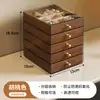 Caja de Almacenamiento de Joyería de Gran Capacidad Caja Expositora de Pendientes y Anillos Caja de Almacenamiento de Escritorio para Collares y Pulseras Caja Organizadora Alta con Perlas