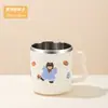 Taza de Acero Inoxidable 304 de Grado Alimenticio, Taza para Niños, Taza para Enjuague Bucal Doméstica, Engrosada, Aislante Térmico, Resistente a Caídas, Taza para Cepillado de Dientes, Borde de Taza Suave