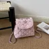 Bolsa de Ombro Estilosa com Corrente de Alto Acabamento para Mulheres, Nova Moda Verão 2026 Casual Nicho Tendência Pequena Quadrada de Ombro Único