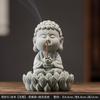 Micropaisaje de piedra de arena verde, decoración de escritorio, figura de Buda, estatua de Buda pequeño, mascota de té, juego de té, decoración de escritorio