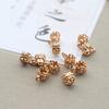 Cobre fundido hueco colgante chapado retenedor de color anillo de manga pequeña anillo anillo hebilla de conexión material de coronas diy accesorios para el cabello antiguos