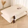 2026 Nuevo Cojín Jacquard de Algodón y Lino para Cuello Almohada de Lino Pluma Algodón de Seda Núcleo