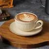 Xícara de café de cerâmica, caneca, xícara para latte art, pequena xícara de café de luxo estilo europeu, 8ml