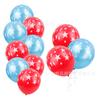 Balão de Látex Estrela de Cinco Pontas Full Print Vermelho e Azul de 12 polegadas Balão de Decoração para Cena de Festa de Aniversário Atacado Conjunto Completo