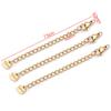 1 Juego de Cadena de Cola con Cierre de Langosta Galvanizado al Vacío de Acero Inoxidable Colgante Colgante DIY Pulsera Collar Accesorios de Joyería