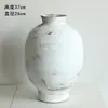 Vaso de Flores de Cerâmica Grossa Estilo Silencioso com Flores Secas Estilo Zen Vaso Medieval Pote de Cerâmica Artesanal Ornamentos Decorativos Japoneses de Cerâmica