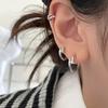 Pendientes de Botón Inspirados en Celebridades para Hombres y Mujeres, Diseño de Nicho con un Toque Moderno y Sofisticado, Pendientes de Aro con Aguja de Plata, Accesorios Versátiles de Estilo Urbano
