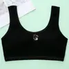 Ropa interior de desarrollo de algodón de doble cara al por mayor para niñas estudiantes de primaria, top de tubo de algodón de tirantes anchos para niñas, chaleco pequeño anti-golpes