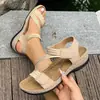Sandálias Femininas Estilo Europeu e Americano da Amazon, Tamanho Grande, Sandálias Casuais com Salto Plataforma de Solado Grosso Costurado com Velcro, Atacado de Calçados Femininos