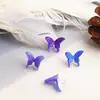 Pendientes de mariposa morada danzante con ramas bonitas, estilo antiguo vintage de Hong Kong, estilo frío, para mujer