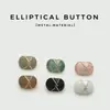 Botones Metálicos Ovalados Retro para Camisa Moda Femenina Camisa Cárdigan Abrigo Botones de Lana Esmalte Goteante Coloridos Botones Pequeños