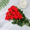 Decoração de auditório de casamento flor artificial ramo único rosa da Bulgária decoração de sala de estar de casa flor decorativa flor de seda