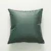 Cojín Decorativo Suave Resistente a los Arañazos Color Sólido Funda de Cojín de Cuero Sintético Tejido Técnico Moderno Simple Cojín de Soporte Lumbar