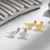 Aretes tipo cuff de ala únicos y distintivos para mujer, aretes de rosca, ear cuffs, aretes apilables para múltiples perforaciones y accesorios para orejas