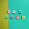 Novos Grampos de Cabelo DIY Coloridos de Cor Sólida com Pequenas Crisântemos e Margaridas, Acessórios de Cabelo, Decorações para Capa de Celular, Charms para Sapatos e Acessórios de Material