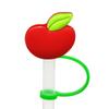 Tapa de Pajita de Planta Transfronteriza Flor Fruta Cubierta de Pajita Tapón Antipolvo de Silicona Clip Decorativo para Pajita de Fiesta Dulce y Lindo
