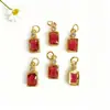 Piedra Cúbica de Zirconia Geométrica Colorida Rectangular Colgante Joyería Pulsera Collar Pendientes Colgante Accesorios DIY Materiales de Producción
