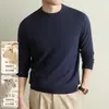 Suéter de Lana Antibacteriano de Alta Gama de 10A para Hombre para Comercio Transfronterizo, Cuello Redondo, Suéter Base Cálido Casual de Cachemir para Primavera y Otoño para Hombre