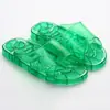 Novas Chinelos de Massagem de Verão para Casa Interior Antiderrapantes com Parte Superior Transparente de PVC YM-9333