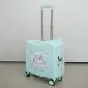 Caja para sentarse y montar equipaje infantil caja de cabina de 18 pulgadas maleta de trolley mini caja para montar caja de paseo para niños artefacto para caminar para bebé de dibujos animados