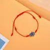 Pulseira da Sorte Olho Grego Olho Maligno Trançada à Mão Mais Vendida Transfronteiriça Hamsá Pulseira Olho Azul