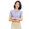 Camisa polo de algodón de manga corta 200G40 uniforme de mesero de catering camisa publicitaria ropa de trabajo camiseta overol corporativo con logo impreso