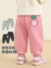 Pantalones de Felpa Kaka Panda para Niños Pantalones Largos Cálidos de Otoño e Invierno para Niños Ropa de Invierno para Niñas Pantalones de Invierno para Bebé