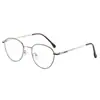 Nuevas Gafas Metálicas Retro para Hombre Miopía Anti-Luz Azul Montura de Gafas para Mujer Redondas Planas Estilo Coreano Montura de Gafas de Moda