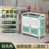 Armario libre de óxido, gabinete de cocina, aparador, gabinete fácil de armar, gabinete de almacenamiento para vivienda de alquiler, gabinete para vajilla, gabinete de almacenamiento