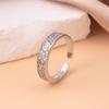 Anillo Europeo y Americano Transfronterizo de Diamante Completo para Mujer, Apertura de Circonita de Gama Alta de Nicho, Anillo Ajustable, No se Desvanece, Venta al por Mayor Versátil