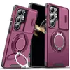 Adecuado para Funda de Teléfono Móvil Lingke Samsung S26Ultra, Soporte con Ventana Deslizante S25Ultra, Funda Protectora Anticaídas S24Ultra