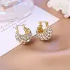 Pendientes de Moda Exquisitos Estilo Francés Diseño de Nicho Versátiles Pendientes de Cesta Accesorios para Orejas Elegantes de Gama Alta