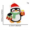 Patch de Bordado de Pinguim Fofo Desenho Animado Presente de Festa de Natal Patch de Decoração para Roupas Malas Etiqueta de Bordado para Computador