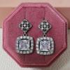 Amazon moda transfronteriza moda novia aretes flor hueca aretes de circonita blanca e6780
