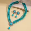 Anillos, Pulseras, Pendientes, Collares, Accesorios de Acrílico con Incrustaciones de Diamantes Ovalados Transfronterizos Europeos y Americanos, Cadenas para Clavícula de Mujer, Adornos Versátiles para el Cuello