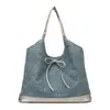 Bolsa de Axila Feminina 2026 Nova de Verão Versátil Casual Jeans Ombro Bolsa de Grande Capacidade para o Dia a Dia Bolsa Saco