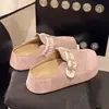 Pantuflas cerradas de suela gruesa para mujer, aptas para usar en exteriores, nuevo modelo de otoño 2026, sin cordones, zuecos de estilo francés Birkenstock de moda