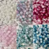 Contas de vidro com sensação de jade quebrado de 8 mm, contas soltas, furo reto, material para acessórios de joias para colar pulseira presilha DIY feito à mão