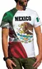 Comércio Exterior Transfronteiriço Mais Vendido Camisa do México Estampa Digital 3D Malha Respirável Camiseta Masculina de Manga Curta Atacado do Fabricante