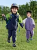 Conjunto Deportivo de Bloques de Color para Niños Estilo Primavera y Otoño Chaqueta y Pantalones 2026 Nuevo Conjunto de Otoño para Niños Conjunto de Dos Piezas