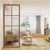 Mampara de Pantalla de Vidrio Artístico de Madera Maciza Japonesa Sala de Estar Comedor Entrada Moderna Creativa Simple Pasillo Hecho a Medida No