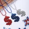 Decoraciones de Cuerda de Cuentas para Fiesta del Día de la Independencia Americana Día Nacional Americano Cuerda de Cuentas Fiesta de Carnaval Suministros de Decoración Festiva