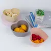 Amazon tazón de amor de paja de trigo tazón creativo con forma de corazón para frutas postre vajilla tazón de avena para el desayuno de la red roja venta al por mayor