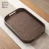 Bandeja Ovalada Marrón Plus para Manteles Individuales para Taza de Agua Doméstica Bandeja de Bambú Bandeja para Comidas Chinas Bocadillos Cuenco para Frutas Secas