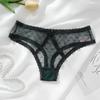 Batimento cardíaco oco malha feminina cueca triângulo respirável renda sexy tentação cintura baixa menina cueca