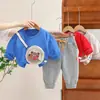 Ropa de Otoño Nueva para Bebé 2023 Estilo Coreano 0-3 Años Niños y Niñas Ropa de Moda de Animales para Bebé Conjunto de Dos Piezas Lote