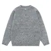 Suéter tejido de hilo floral para hombre, medio cierre, cuello alto, engrosado, hombros caídos, tejido de punto pullover, manga larga holgada, estética casual y relajada